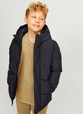 Jack & Jones Siyah Erkek Çocuk Şişme Mont 12260052