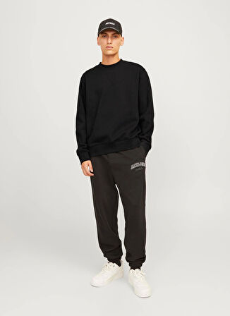 Jack & Jones Bisiklet Yaka Siyah Erkek Sweatshırt 12259945_JJEURBAN EDGE SWEAT CREW N