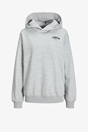 JJXX Jxnelly Kadın Gri Sweatshirt 12260618-LightGreyMelange