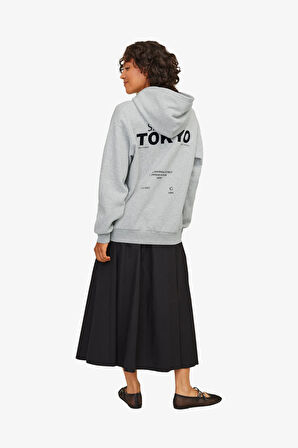 JJXX Jxnelly Kadın Gri Sweatshirt 12260618-LightGreyMelange