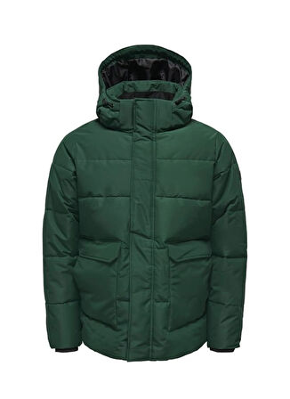 Only & Sons Yeşil Erkek Mont ONSCARL LIFE QUILTED JACKET NOOS OT
