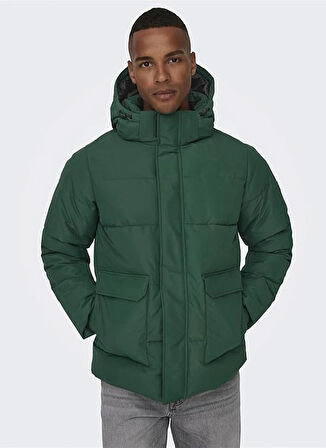 Only & Sons Yeşil Erkek Mont ONSCARL LIFE QUILTED JACKET NOOS OT