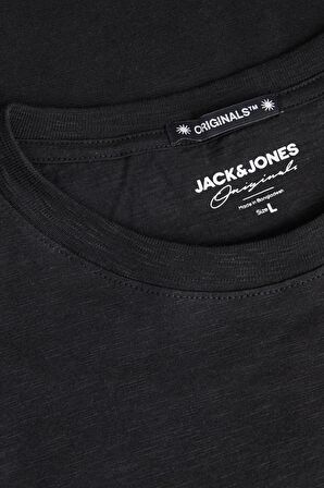 JACK&JONES JORARUBA BRANDING TEE SS CREW NECK 12255452 SİYAH