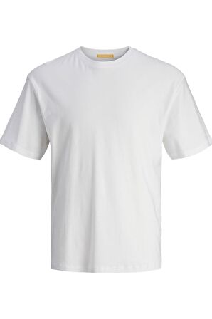 JACK&JONES JORARUBA SUMMERBLANK TEE SS CREW NECK 12255351 BEYAZ