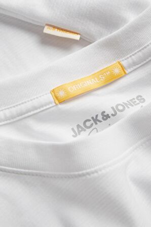 JACK&JONES JORARUBA SUMMERBLANK TEE SS CREW NECK 12255351 BEYAZ