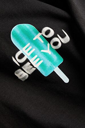 JACK&JONES JORFRUTTI TEE SS CREW NECK TG 12256926 SİYAH