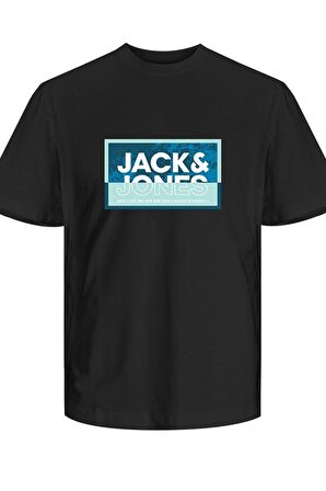 JACK&JONES JCOLOGAN SUMMER PRINT TEE CREW NECK FST 12259908 SİYAH