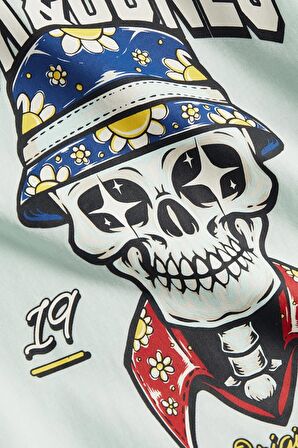 JACK&JONES JORCOCONUT SKULL TEE SS CREW NECK LN 12255192 BULUT