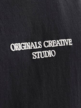 Jack & Jones Erkek Sırt Baskılı Oversize T-shirt - 12256289