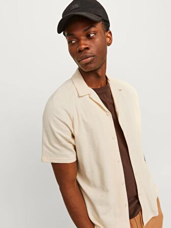 Jack & Jones Erkek Kısa Kollu Keten Gömlek - 12256235