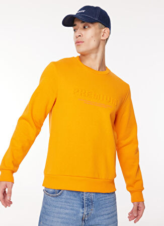 Jack & Jones Bisiklet Yaka Turuncu Erkek Sweatshırt 12261175_JPRBLULOGO SWEAT CREW EXC