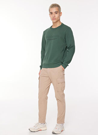 Jack & Jones Bisiklet Yaka Yeşil Erkek Sweatshırt 12261175_JPRBLULOGO SWEAT CREW EXC