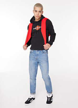 Jack & Jones Kapüşon Yaka Siyah Erkek Sweatshırt 12261176_JORBEHIND SWEAT HOOD EXC