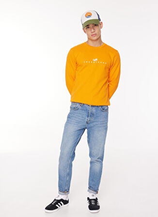 Jack & Jones Bisiklet Yaka Turuncu Erkek Sweatshırt 12261180_JORSILVERLAKE SWEAT CREW