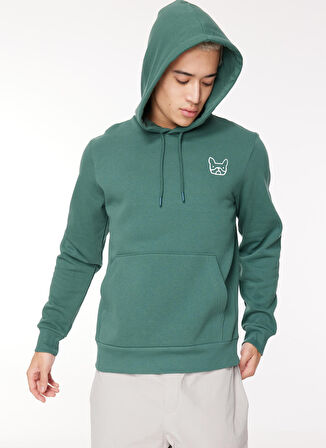 Jack & Jones Kapüşon Yaka Yeşil Erkek Sweatshırt 12261182_JCODEN SWEAT HOOD EXC