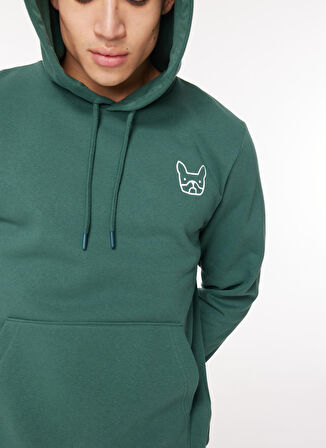 Jack & Jones Kapüşon Yaka Yeşil Erkek Sweatshırt 12261182_JCODEN SWEAT HOOD EXC