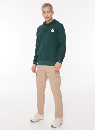 Jack & Jones Kapüşon Yaka Yeşil Erkek Sweatshırt 12261184_JCOAND SWEAT HOOD EXC