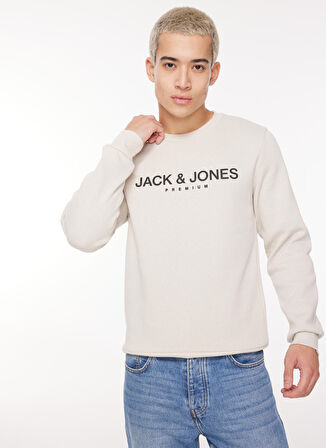Jack & Jones Bisiklet Yaka Gri Erkek Sweatshırt 12261174_JPRBLAJACOB SWEAT CREW EXC