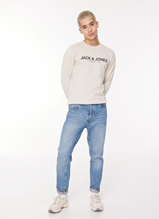 Jack & Jones Bisiklet Yaka Gri Erkek Sweatshırt 12261174_JPRBLAJACOB SWEAT CREW EXC