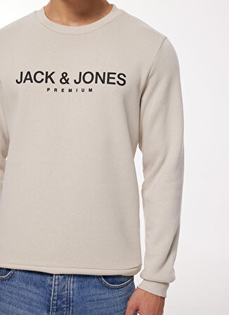 Jack & Jones Bisiklet Yaka Gri Erkek Sweatshırt 12261174_JPRBLAJACOB SWEAT CREW EXC