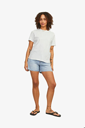 JJXX Jxisla Kadın Beyaz T-Shirt 12255352-BlancdeBlanc