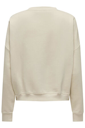 ONLSWEAT LIFE L/S CREW O.SIZE STATE NOOS KREM