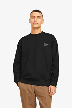 Jack & Jones Jprblachad Erkek Siyah Sweatshirt 12261386-Black