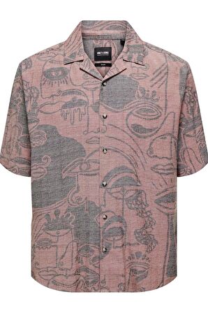 ONLY & SONS ONSDEN LIFE RLX WASH DOODLE SS SHIRT22026111 