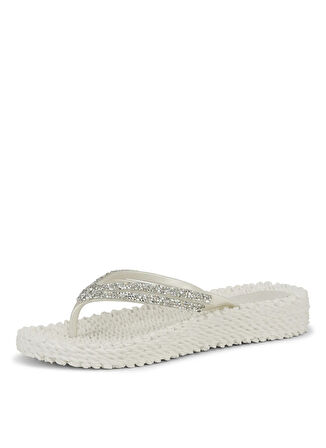 Beyaz Kadın Plaj Terliği CHEERFUL15