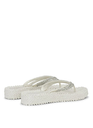 Beyaz Kadın Plaj Terliği CHEERFUL15