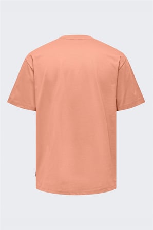ONSFRED LIFE RLX SS TEE NOOS Erkek Turuncu T-Shirt - 22022532