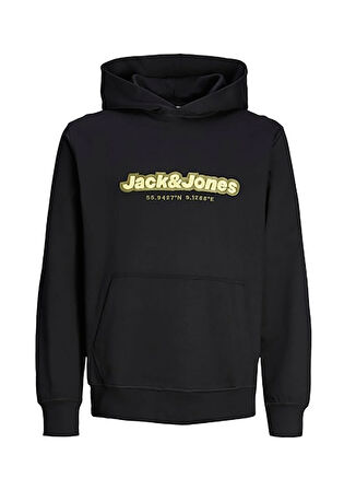 Jack & Jones Kapüşon Yaka Siyah Erkek Sweatshırt 12261431_JCOTAMI SWEAT HOOD