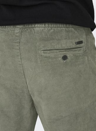 Only & Sons Yeşil Erkek Tapered Fit Yumuşak Dokulu Chino Pantolon 22029790 ONSLINUS CORDUROY 0185 PNT