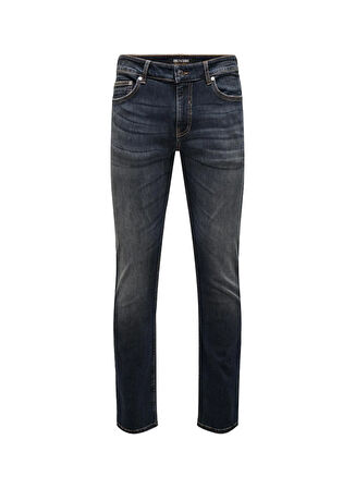 Only & Sons Normal Bel Dar Açık Lacivert Erkek Denim Pantolon ONSLOOM SLIM EBONY 0366 DOT DNM NOO