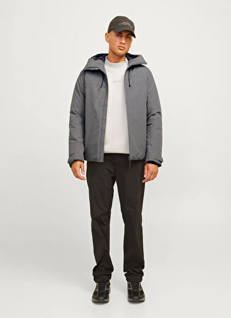 Jack & Jones Gri Erkek Mont 12262093_JCOSUMMIT PADDED SHELL JAC