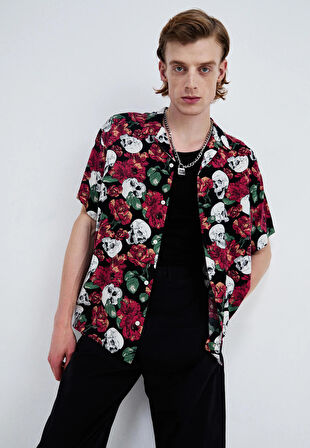 Jack & Jones Erkek Kuru Kafalı Kısa Kollu Gömlek - 12262105