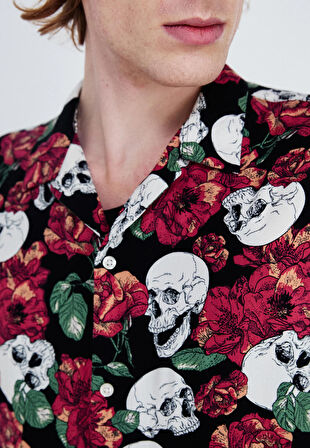 Jack & Jones Erkek Kuru Kafalı Kısa Kollu Gömlek - 12262105