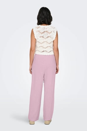 Only Onlsiesta Belden Bağlamalı Cepli Keten Karışımlı Pantolon Bayan PANTOLON 15322263 PEMBE