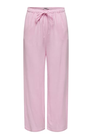 Only Onlsiesta Belden Bağlamalı Cepli Keten Karışımlı Pantolon Bayan PANTOLON 15322263 PEMBE