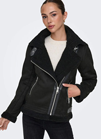 Only Siyah Kadın Mont ONLNEWDIANA LIFE AVIATOR JACKET CC