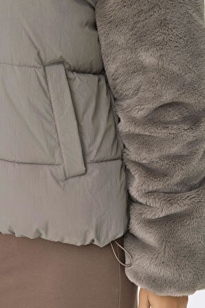 ONLWANJA FUR PUFFER MIX JACKET CC OTW A.HAKİ15292945 