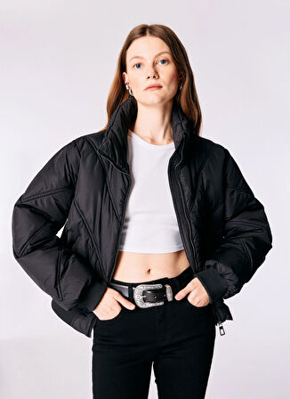 Only Siyah Kadın Mont ONLTAMARA QUILTED JACKET CC OTW