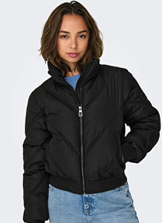 Only Siyah Kadın Mont ONLTAMARA QUILTED JACKET CC OTW
