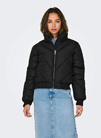 Only Siyah Kadın Mont ONLTAMARA QUILTED JACKET CC OTW