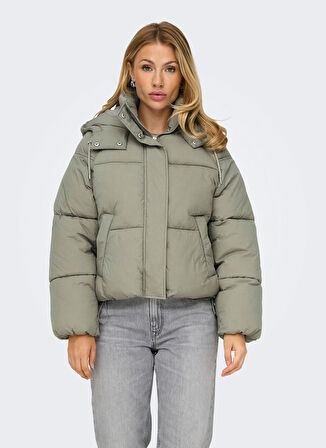 Only Açık Kahve Kadın Mont ONLHOPE SHORT PUFFER JACKET CC OTW