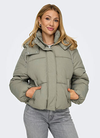 Only Açık Kahve Kadın Mont ONLHOPE SHORT PUFFER JACKET CC OTW