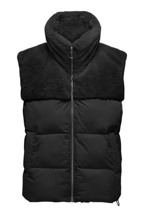ONLWANJA FUR PUFFER MIX WAISTCOAT CC OTW SİYAH 15322053