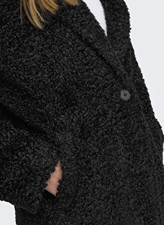 Only Siyah Kadın Kaban ONLCATALINA SHAGGY COAT CS OTW