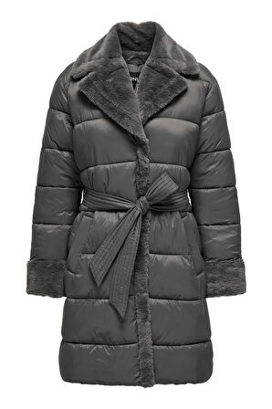 ONLCUBA FAUX FUR PUFFER COAT CC OTW ANTRASİT15322452 