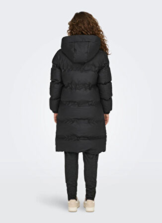 Only Siyah Kadın Kaban ONLLEA RAIN PUFFER COAT CC OTW